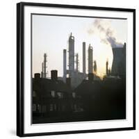 A Petrochemical Plant Towering over Residential Housing, Baglan Bay, Wales, 1975-Michael Walters-Framed Photographic Print