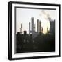 A Petrochemical Plant Towering over Residential Housing, Baglan Bay, Wales, 1975-Michael Walters-Framed Photographic Print
