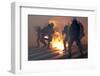 A Petrol Bomb Explodes Near Riot Police During Violent Protests in Athens-Yiorgos Karahalis-Framed Photographic Print