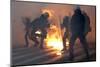 A Petrol Bomb Explodes Near Riot Police During Violent Protests in Athens-Yiorgos Karahalis-Mounted Photographic Print