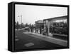A Petrol Station Forecourt, Grimsby, Lincolnshire, 1965-Michael Walters-Framed Stretched Canvas