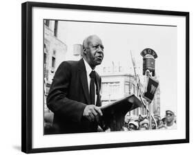 A. Philip Randolph Making Speech at Rally Harlem. Aug. 1958-null-Framed Photo