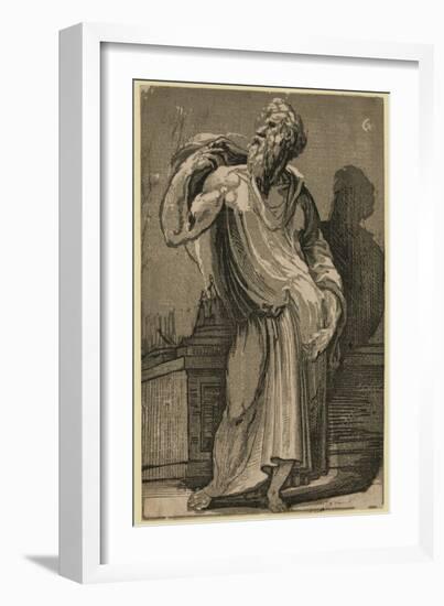 A Philosopher, Between 1500 and 1552-Domenico Beccafumi-Framed Giclee Print