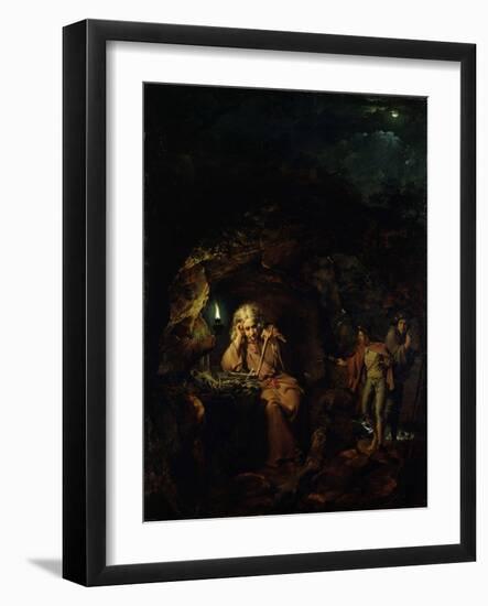 A Philosopher by Lamp Light, exh. 1769-Joseph Wright of Derby-Framed Giclee Print