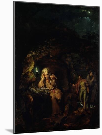 A Philosopher by Lamp Light, exh. 1769-Joseph Wright of Derby-Mounted Giclee Print