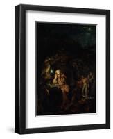 A Philosopher by Lamp Light, exh. 1769-Joseph Wright of Derby-Framed Giclee Print