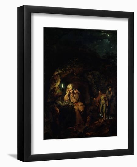 A Philosopher by Lamp Light, exh. 1769-Joseph Wright of Derby-Framed Giclee Print