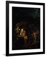 A Philosopher by Lamp Light, exh. 1769-Joseph Wright of Derby-Framed Giclee Print