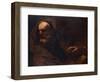 A Philosopher, Half Length, His Left Hand Resting on a Book-Giovanni Battista Langetti-Framed Giclee Print