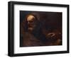 A Philosopher, Half Length, His Left Hand Resting on a Book-Giovanni Battista Langetti-Framed Giclee Print