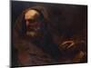 A Philosopher, Half Length, His Left Hand Resting on a Book-Giovanni Battista Langetti-Mounted Giclee Print