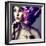 A Photo of Beautiful Redheaded Girl in a Head-Dress from the Coloured Fabric, Glamour-Pandorabox-Framed Photographic Print