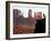 A Photographer at Monument Valley in the Navajo Nation, Ariz.-null-Framed Premium Photographic Print