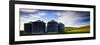 A Photographer Is Hidden Among The Grain Sylos Of A Farm In The Palouse Of Washington State-Jay Goodrich-Framed Photographic Print