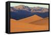 A Photographer on a Sand Dune at Sunrise, Mesquite Dunes, Death Valley-James White-Framed Stretched Canvas