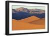 A Photographer on a Sand Dune at Sunrise, Mesquite Dunes, Death Valley-James White-Framed Photographic Print