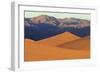 A Photographer on a Sand Dune at Sunrise, Mesquite Dunes, Death Valley-James White-Framed Photographic Print