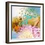 A Photographic Montage of Dreamy Flowers in Water-Alaya Gadeh-Framed Photographic Print