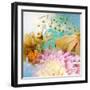 A Photographic Montage of Dreamy Flowers in Water-Alaya Gadeh-Framed Photographic Print