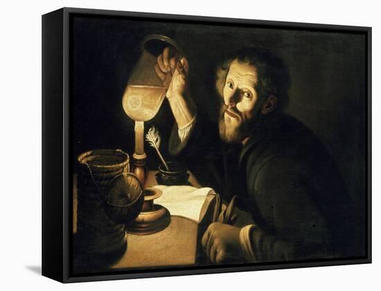 A Physician with a Urine Sample-Trophime Bigot-Framed Stretched Canvas