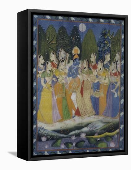 A Pichhavai of Krishna as Shrinthji, India, 19th Century-null-Framed Stretched Canvas