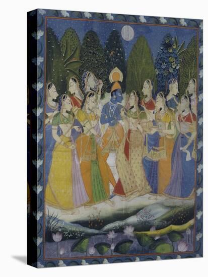 A Pichhavai of Krishna as Shrinthji, India, 19th Century-null-Stretched Canvas