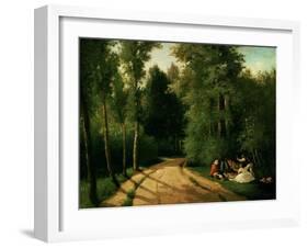 A Picnic at Montmorency-Camille Pissarro-Framed Giclee Print