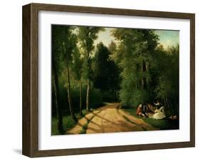 A Picnic at Montmorency-Camille Pissarro-Framed Giclee Print