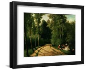 A Picnic at Montmorency-Camille Pissarro-Framed Giclee Print