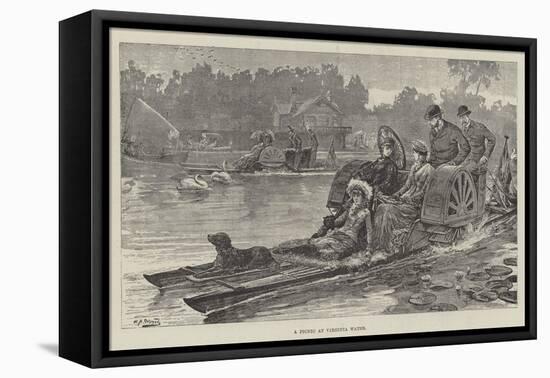 A Picnic at Virginia Water-William Heysham Overend-Framed Stretched Canvas