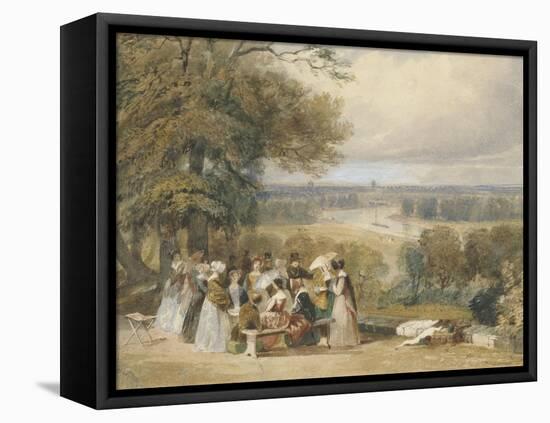 A Picnic on Richmond Hill-Joseph Murray Ince-Framed Stretched Canvas