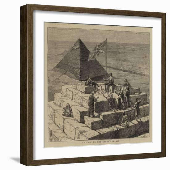 A Picnic on the Great Pyramid-null-Framed Giclee Print