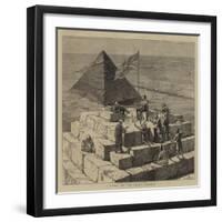 A Picnic on the Great Pyramid-null-Framed Giclee Print