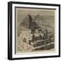 A Picnic on the Great Pyramid-null-Framed Giclee Print