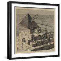 A Picnic on the Great Pyramid-null-Framed Giclee Print