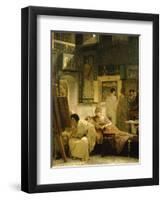 A Picture Gallery-Sir Lawrence Alma-Tadema-Framed Giclee Print