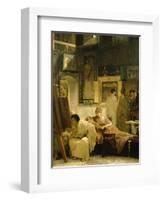 A Picture Gallery-Sir Lawrence Alma-Tadema-Framed Giclee Print