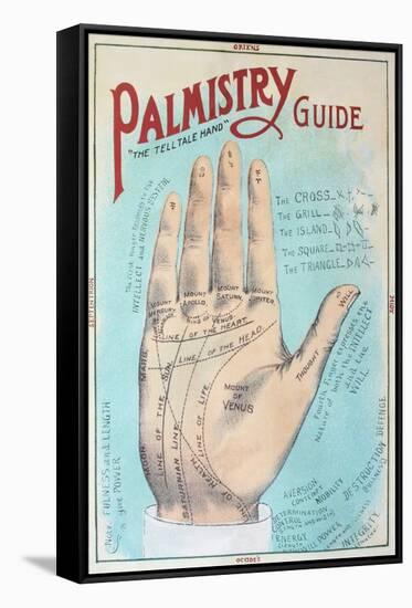 A Picture of Good Health - Vintage Palmistry Chart Lithograph-Lantern Press-Framed Stretched Canvas