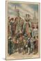 A Picturesque and Traditional Feast, the Procession of the Giants at Valenciennes-French School-Mounted Giclee Print