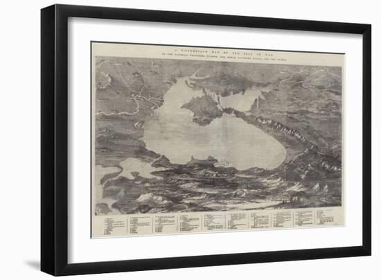A Picturesque Map of the Seat of War-null-Framed Giclee Print
