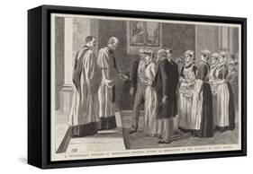 A Picturesque Wedding at Birmingham, Hospital Nurses as Bridesmaids at the Marriage of their Matron-Robert Barnes-Framed Stretched Canvas