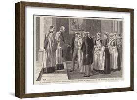 A Picturesque Wedding at Birmingham, Hospital Nurses as Bridesmaids at the Marriage of their Matron-Robert Barnes-Framed Giclee Print