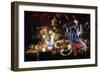 A Pie on a Pewter Plate, a Partly Peeled Lemon, a Silver Spoon on a Pewter Plate, Crayfish and…-Jan Davidsz de Heem-Framed Premium Giclee Print