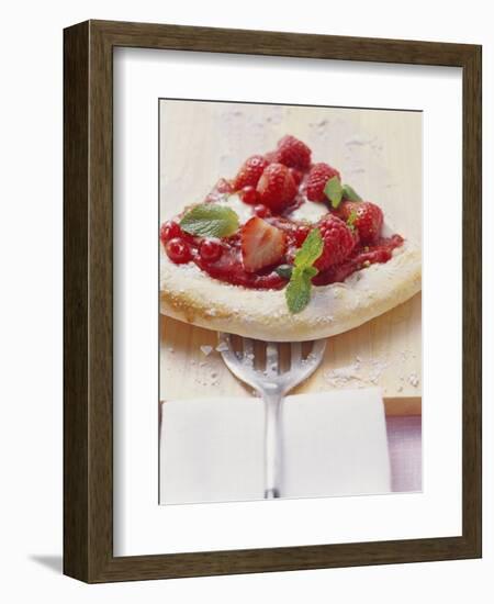 A Piece of Berry Pizza (Yeast Cake with Berries)-Eising Studio - Food Photo and Video-Framed Photographic Print