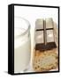 A Piece of Chocolate, Baguette and a Glass of Milk-Alain Caste-Framed Stretched Canvas