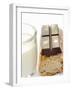 A Piece of Chocolate, Baguette and a Glass of Milk-Alain Caste-Framed Photographic Print