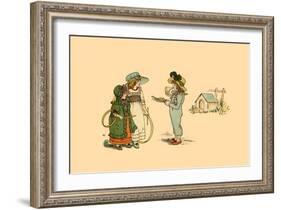 A Piece of Pie of a Game of Hoop?-Kate Greenaway-Framed Art Print