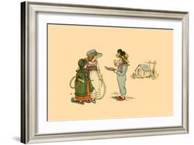 A Piece of Pie of a Game of Hoop?-Kate Greenaway-Framed Art Print