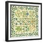 A Pieced and Appliqued Cotton Album Crib Quilt, American, circa 19th Century-null-Framed Giclee Print