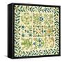 A Pieced and Appliqued Cotton Album Crib Quilt, American, circa 19th Century-null-Framed Stretched Canvas